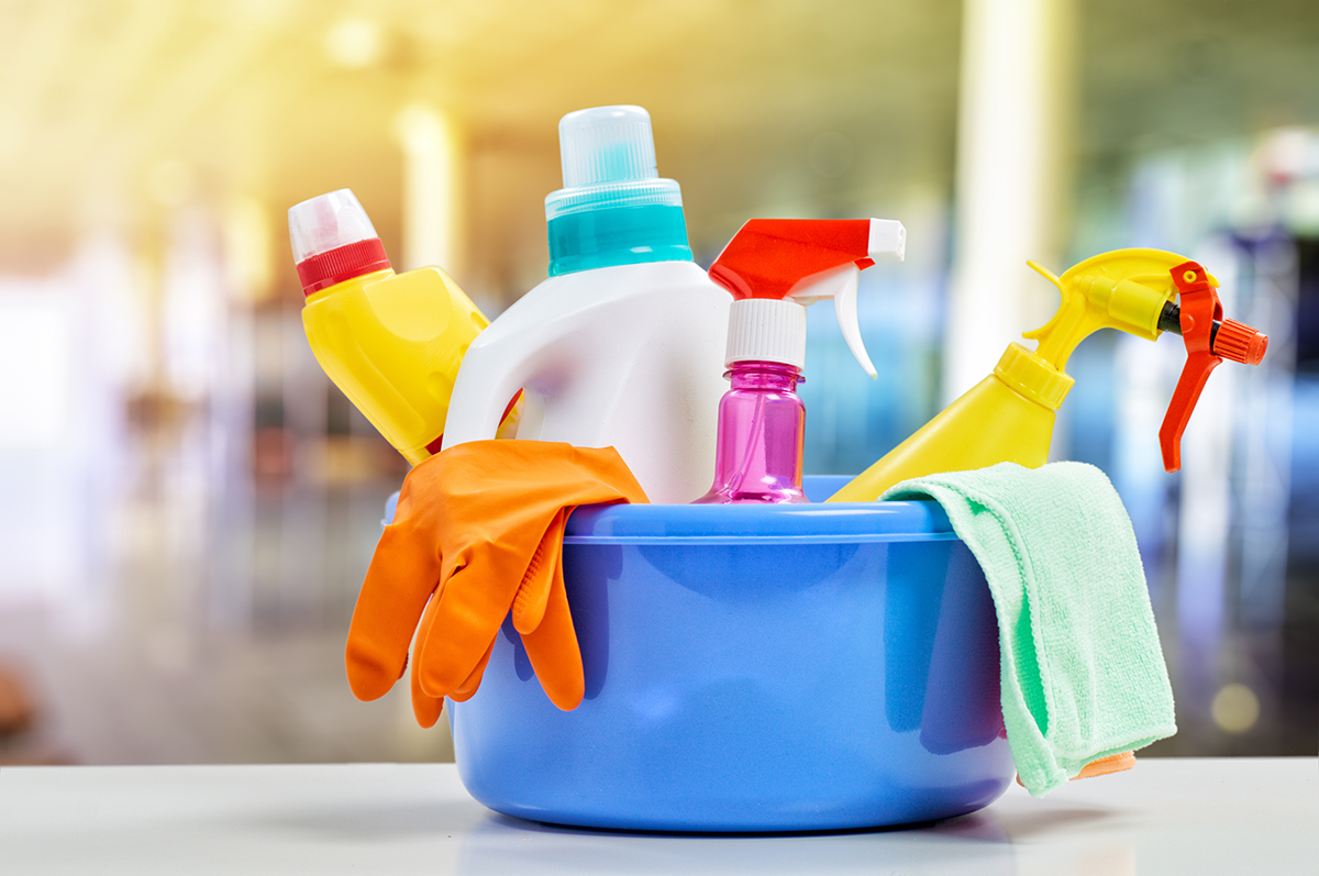 Common household store cleaning products